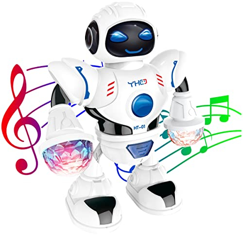 YATOSEEN Juguete de Robot de Baile Eléctrico para Niño, con Luces de Colores Musicales y de Discoteca, Robot para Caminar, Bailar, Cantar, Regalos de Cumpleaños para Niños y Niñas de 4 a 12 Años