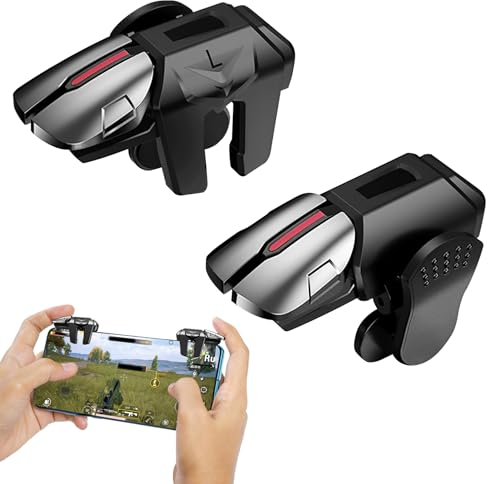 OusSee PUBG Mobile Game-Trigger Tragbar Gaming Gamepad Set, 6-Finger Handy Controller Joystick, Gaming Zubehör für Fortschritte bei Handyspielen,Universall für Smartphones