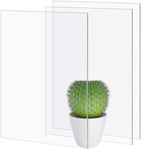 BUYGOO 3 Stück A3 transparente Acrylplatten, 42 x 30 cm Acrylplatte Transparent, 2 mm Dicke Transparente Kunststoffplatte, Acrylplatte A3,für Dekoration Display Bilderrahmen Projektausstellung Malerei