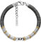 Diesel Herren D Logo Silberfarbenes Edelstahl Armband, DX1573931