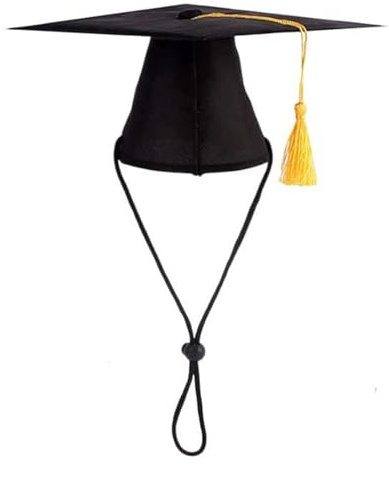 YUOIUX Cappelli per feste di laurea Cappello per costume da festa di cane regolabile per animali domestici Poseable laurea laurea cappello da gioco di ruolo