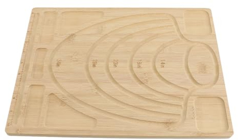 Plateau de fabrication de bijoux en planches de perles |Tapis design en bambou avec mesures en pouces |Outil de dimensionnement de collier pour les projets de perles/artisanat de