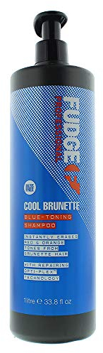 Fudge Professional Cool Brunette Blue-Toning Anti-Orangestich Shampoo, 1000 ml