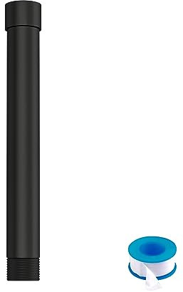 Lordear Brazo de extensión de cabezal de ducha de 6 pulgadas, salida de agua, baja existente, extensión de tubo de ducha duradera para baño, brazo de cabezal de ducha de acero inoxidable T304 sólido,