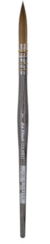 da Vinci, COLINEO Kurzstielig, Aquarellpinsel, Synthetikfasern, Künstlerpinsel, Aquarellmalerei, flüssige Acrylfarben, Made in Germany, Rund, Größe 2