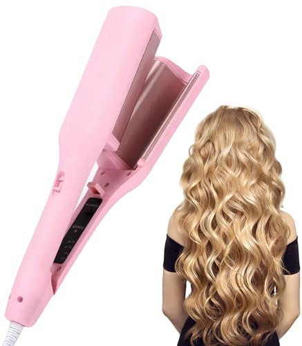 Goowafur - à friser les cheveux de 32 mm,Fer à onduler en rouleau d'œufs à température réglable pour filles et femmes, cadeau d'anniversaire