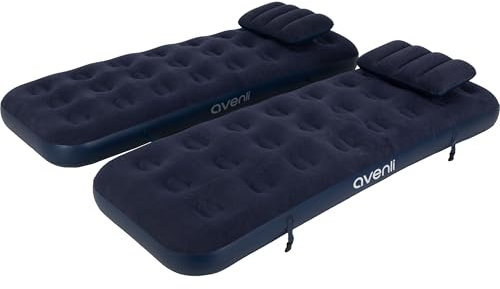 AVENLI Luftmatratze Luftbett Camping Set mit 2 Kissen für 2 Personen 2X 191x73x22cm aufblasbare Matratze Gästebett weiche Liegefläche mit beflockter Oberfläche Reise-Bett für Camping & Zuhause