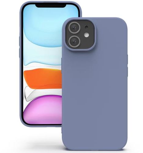 YATWIN för iPhone 11 Skal, Premium Flytande Silikonfodral Mobilskal med Silkesmjuk Yta, Ultratunn, Stöttålig & Repighetsbeständig Skydd – Lavendelgrå