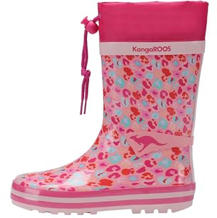 KangaROOS Jungen Mädchen K-Summerrain Stiefel, Daisy pink/Frost pink Leo, 29 EU