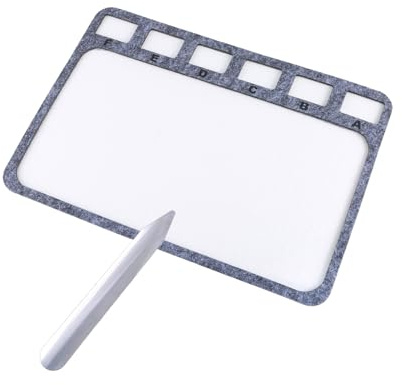 Lot de 2 planches à perles rectangulaires en feutre robuste avec échelle alphabétique Accessoire pour la maison