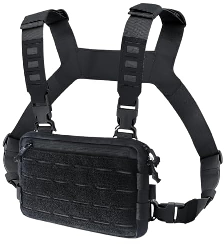 Kixolazr Chest Bag for Men - Motorcycle Chest Bag,Camping Backpack Vest Fanny Pack for Beach Daily Climbing Fishing Outdoor Gym Hunting Urban Hiking