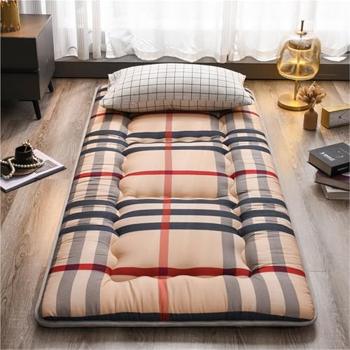 hxoity Japanese Floor Mattress Japanese Futon Mattress Tatami Sleeping Mat Thicken Foldable Tatami Roll Up Mat Guest Mattresses Single Floor Bed Sleeping Pad