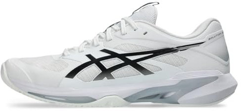 ASICS Men's Solution Speed FlyteFoam 4 Tennis Shoes, 9.5, White/Black