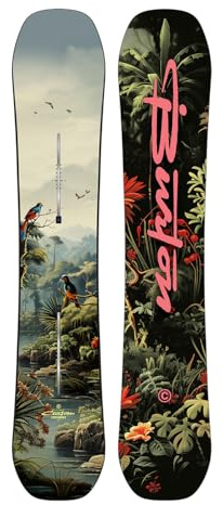 Burton – Tabla de snowboard Custom Flying V Jungle para hombre, talla 154, color verde