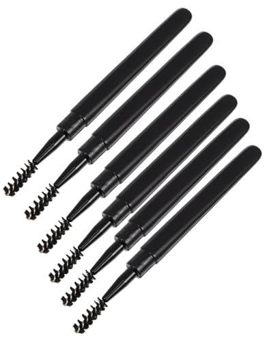 BESTYASH Herramienta de Maquillaje Aplicador de Rímel para Separar y Peinar 6 Cepillos para Pestañas y Cejas de Plástico con Tapa para Mujeres y Niñas