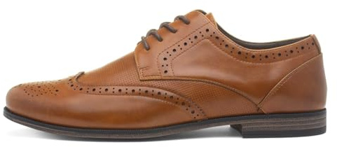 Beckett Mens Tan Lace Up Brogue Shoe - Size 13 UK - Brown