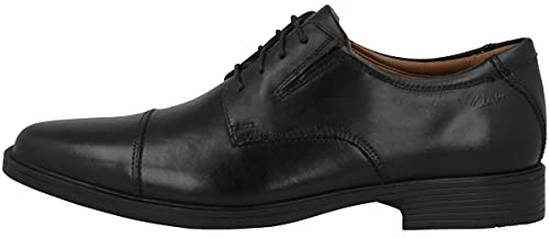 Clarks Herren Tilden Cap Derbys, Schwarz (Black Leather), 39.5 EU