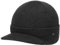 LIERYS Fine Merino Strickcap Damen/Herren - Wintermütze aus Merinowolle - Strickmütze in One Size (54-59 cm) - Mütze mit Schirm Herbst/Winter anthrazit One Size