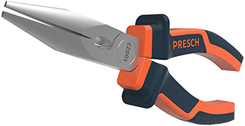 Presch alicates de punta de aguja rectos 160 mm - pequeños alicates profesionales con corte integrado - varias capas