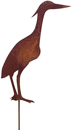 Vosteen spina giardino Airone inox in metallo ruggine Decorazione da giardino 90 cm ruggine