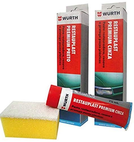 WURTH Återställningsmedel för plast PLAST-PT – 75 ml – renovering av stötfångare och lister – professionell finish – (grå)
