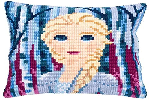 Vervaco PN-0182622 Kreuzstichkissen, Leinen Acryl, Mehrfarbig, 40x40cm