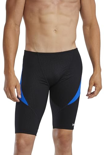 TYR Men's Durafast Elite Curve Splice Jammer Swimsuit Black/Blue