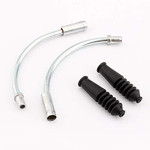 Ejoyous Bicycle Cable Guide V Brake Noodles, Brake Shoes V-Brake Bicycle V Brake Noodle Cable 110 Degree Bend Guide Tube With 2 Aluminum Alloy Tubes And 2 Plastic Tubes