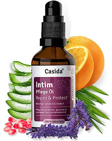 Casida® Intimpflege Öl Repair & Protect - aus 100% naturreinen Ölen - Pflege bei Scheidentrockenheit, Juckreiz, Inkontinenz und Vaginalgeruch - 50 ml