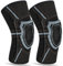 KICQOM Knee Support Brace 2 Pack,Knee Brace Compression Sleeve for Men and Women,for Arthritis,Ligament Injury,Meniscus Tear,Joint Pain,MCL,ACL,Tendonitis,Sports,Running,Squats(M)