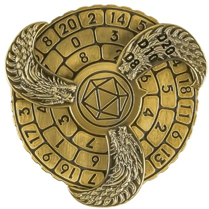 Laroal Roulette Cube Spinner Dungeons & Dragons Dice 7-i-1 polyedriska metalltärningar Spinnande tärningar Gyro-tärningar med drakkompass och presentask