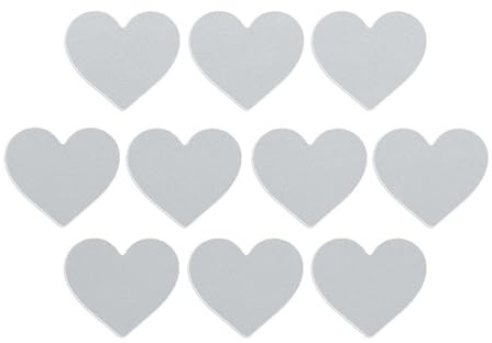 ZNQNDSR Pelle Adesiva per Riparazioni 10 Toppe Adesive in Pelle A Forma di Cuore, Tagliabili, con Texture Litchi, per Riparare Divani, Sedili Auto, Mobili E Borse(Light Gray)