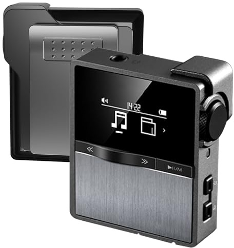 Hmusic P68 HiFi MP3 Player with Bluetooth and Removable Clip, Lossless DSD High Resolution Music Player, Portable Hi-Res Audio Player with 16GB Memory Card, Support up to 128GB HiFi Music Player