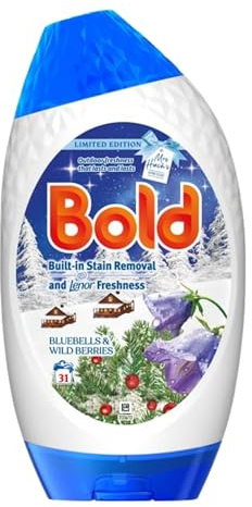 Katsy Style Bluebells and Wild Berries Laundry Detergent Gel - Thick Formula Liquid Cleaner, Easy Squeeze Bottle, 1 Litre Volume, Pack of One