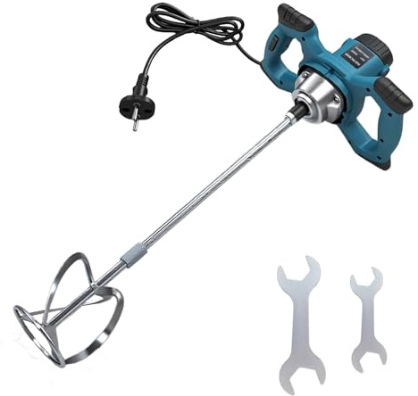 Mezclador de mortero M14 de 2400 W con motor sin escobillas, hormigonera eléctrica, 0–1700 rpm con control de velocidad de 6 niveles, para asfalto, cemento y lodo