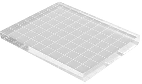 Fdit Bloque de Sello Acrílico, Bloque de Sello Transparente con Bordes Redondeados para Estampar en Tarjetas, Cuadernos, Diarios, Invitaciones