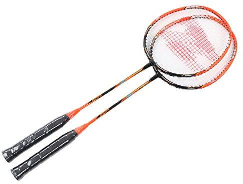 Changor Badmintonracketset Kollegering Lättviktsbadmintonracket för Träning och Tävling 1 par 660 Mm Orange