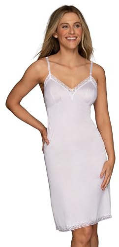 Vanity Fair Women's Rosette Lace Full Slip 10103, Star White, Size 34, 18 Inch