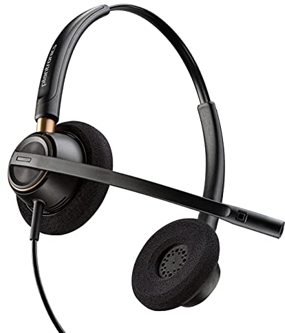 Plantronics HW520 Encorepro Noise Cancelling Over Head Binaural Headset P/N 89434-02 ,black