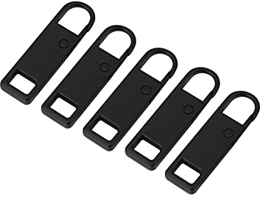 Faderr Kit de réparation de fermeture Éclair, 5 tirettes de fermeture Éclair, languette de remplacement pour fermeture Éclair, boutons de remplacement Placage miroir