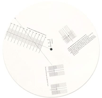 Liummrcy Turntable Cartridge Alignment Protractor Mat, Anti-sliding Vinyl Record Pickup Calibration Plate Distance Gauge Protractor Adjustment Tool Ruler for Turntable Accessor Stylus