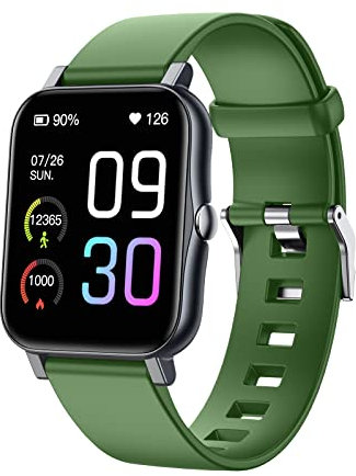 MicLee Damen Herren 1.69 Zoll Smartwatch Fitness Armband Fitness Tracker Schrittzähler Uhr Musiksteuerung Sportuhr Fitnessuhr Smart Watch Kompatibel IOS Android Wasserdicht IP68 Anruf SMS Beachten