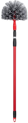 Jazooli Extendable Duster & Cobweb Brush - Telescopic Long Handled Duster & Cobweb Brush Extendable From 106cm - 173cm - For Cleaning Crevice, Ceiling, Fan, Skirting & Gaps
