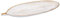 Diko.style® - Bandejas Decorativas Centro de Mesa Decorativo | Vaciabolsillos Recibidor | Decoración Salon - Decoración Comedor | Estilo Hoja 40x15x2,5cm (Blanco)