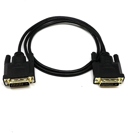 MMOBIEL DVI auf Kabel Adapter - DVI-D Dual Link Stecker - Kabelkonverter Unterstützt Monitor, PC, TV, Gaming, Projektor - 1080p Full HD 60Hz - Goldstecker - 2 m