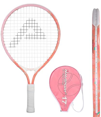 AMA SPORT Kids Tennis Racket for Junior Toddlers Starter Kit 17-25 for Girls and Boys - 4 Color Kids Tennis Rackets Age 2-12 with 420D Nylon Shoulder Strap Bag