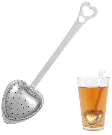 BIRLOZA 1 Teesieb für losen Tee, Edelstahl, Loser Tee-Ei mit verlängerter Kette, Teefilter für losen Tee, tolles Geschenk für Teeliebhaber