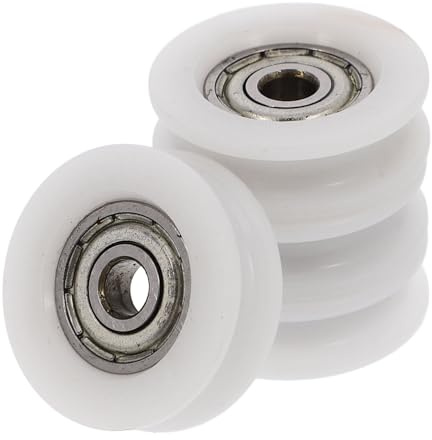 Mobestech Polea de Nylon Ranura en U 4 Piezas Cojinete, Fácil Instalación y Portátil, Adecuado para Maquinaria y Cajones en Uso Comercial y DIY