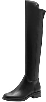 Tamaris Bottes plates pour femme, Noir, 39 EU