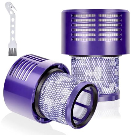 EFOTIML Sostituzioni dei filtri per vuoto 2 pacchetti per Dyson V10 Cyclone Series, V10 Animal, V10 Absolute, V10 Total Clean, SV12, filtri di sostituzione Dyson N. di parte 969082-01